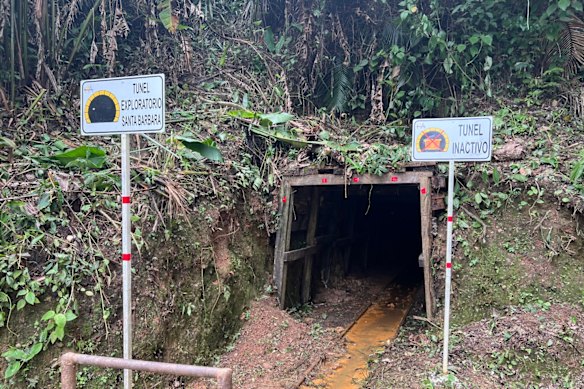 An historic artisanal adit close to Aguia Resources’ existing workings at the company’s Santa Barbara gold project in Colombia.