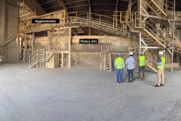 An inspection by Aguia Resources management of the plant which will be leased to process the company’s organic rock phosphate in Southern Brazil
