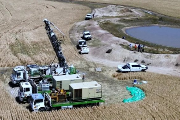 Drilling at Linq Minerals’ Gilmore gold-copper project in New South Wales.