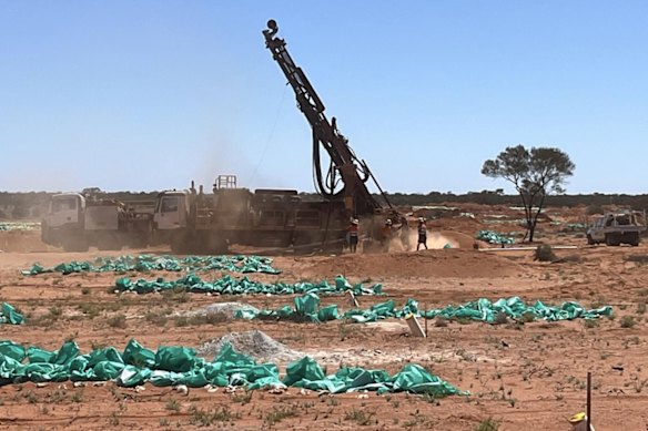 Drilling at Marmota Limited’s emerging Greenewood gold prospect in South Australia’s Gawler Craton.