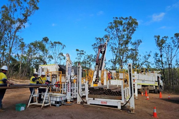 Gold Fields drilling team on site at Great Southern Mining’s Edinburgh Park project in north Queensland.