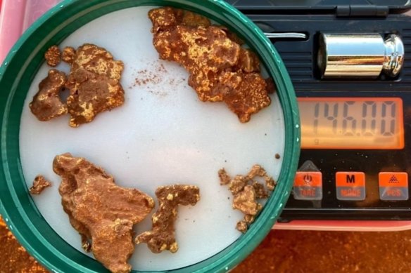 A selection of gold nuggets previously sourced from within the general area of Augustus Minerals’ Music Well project in WA’s Eastern Goldfields.