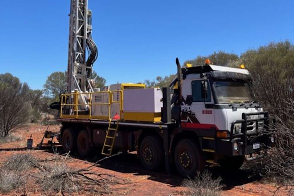 The diamond drilling rig on site at Great Southern Mining’s East Laverton project in Western Australia.