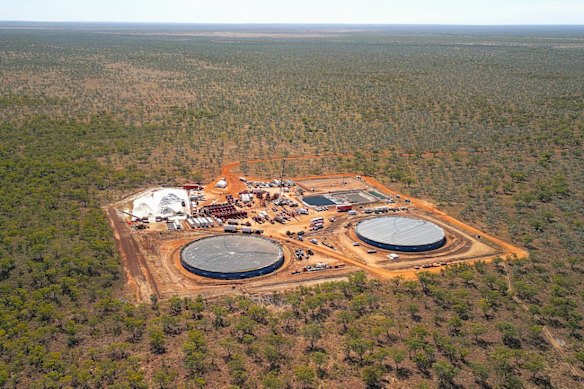 Beetaloo Energy gas plant for Carpentaria Pilot Project in Beetaloo Basin, Northern Territory, nearing completion ahead of first gas 2026.