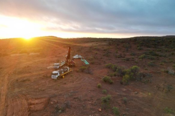 Reverse circulation drilling underway at Premier1’s Yalgoo gold project in WA.