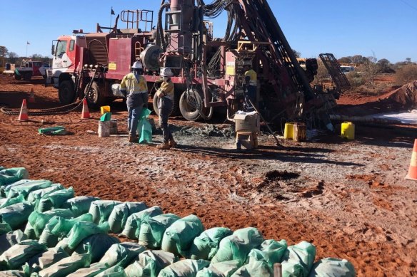 Recent drilling at Strickland me<em></em>tals’ Horse Well gold project near Wiluna in Western Australia.