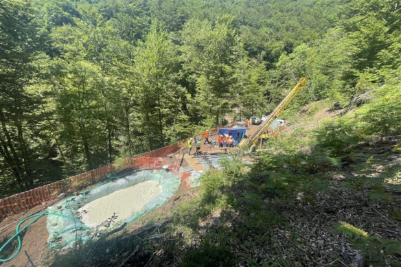 Strickland Metals’ fourth diamond drilling rig being prepared for work at the Rogozna gold and base metals project in Serbia.