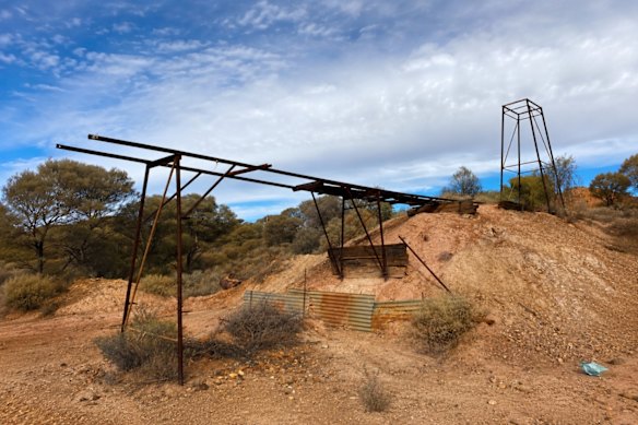 Remnants of historic gold mining infrastructure at Great Southern Mining’s Mon Ami project near Laverton in Western Australia.