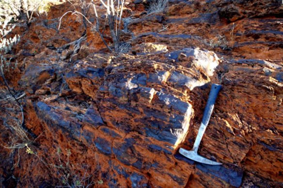 Outcropping iron at Macarthur Minerals’ Lake Giles Ularring project in Western Australia.
