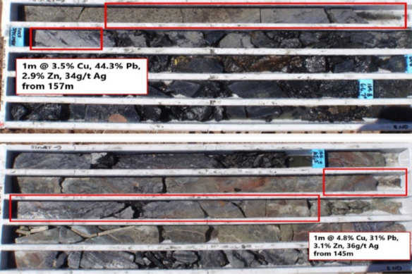 A review by Lincoln Minerals of previously unassayed core samples from a 2011 Centrex Metals drilling program has picked up high-grade massive sulphides at its Minbrie prospect in South Australia.