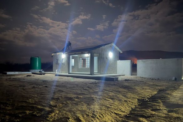 Lindian has completed early site works at its giant Kangankunde rare earths project in Malawi with mining tipped to start in January. Works included various infrastructure items such as the site security building, pictured. 