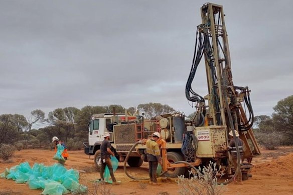Critica Limited undertaking reverse circulation drilling at its 100 per cent owned Jupiter project in Western Australia.