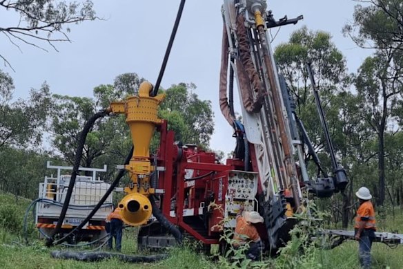 Moonlight Resources’ phase two reverse circulation drilling underway at its Leo Grande prospect.