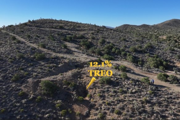 Locksley Resources’ El Campo prospect within its Mojave project in California has delivered sample assay results of 12.1 per cent total rare earths oxides from old diggings.