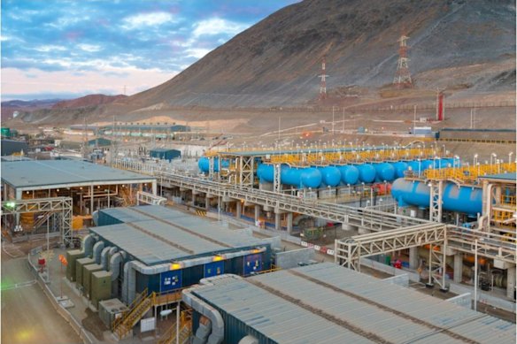 BHP and Rio Tinto&rsquo;s giant desalination plant at Coloso Port in Antofagasta pumps water 3200 metres up to the Escondida mine in the Atacama Desert.