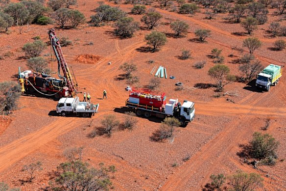 Reverse circulation drilling at Great Southern Mining’s Amy Clarke prospect within the Duketon Gold Project in Western Australia.