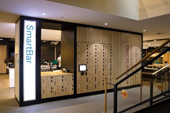 TZ Ltd’s secure cabinet locking system which can record parcel deliveries and maintain delivery and pick-up audit trails. 