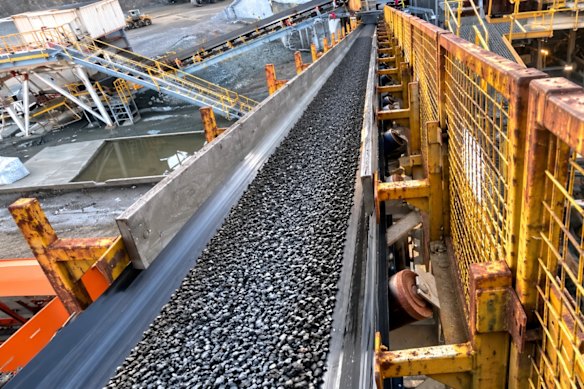 Larvotto Resources’ Hillgrove gold-antimony mine in New South Wales comes to life as ore feeds the ball mill.