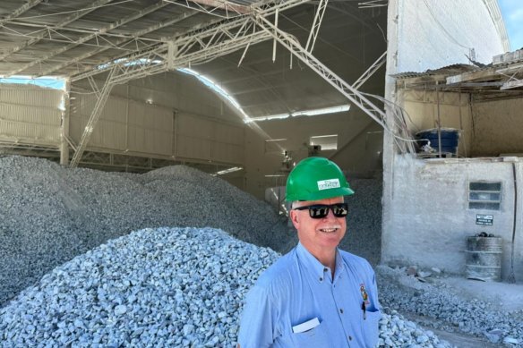 Aguia Resources executive chairman Warwick Grigor inspecting a potential processing facility purchase in Southern Brazil.