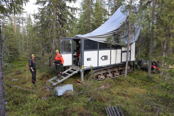 The summer drilling camp at Latitude 66’s KSB gold-cobalt project in Finland.