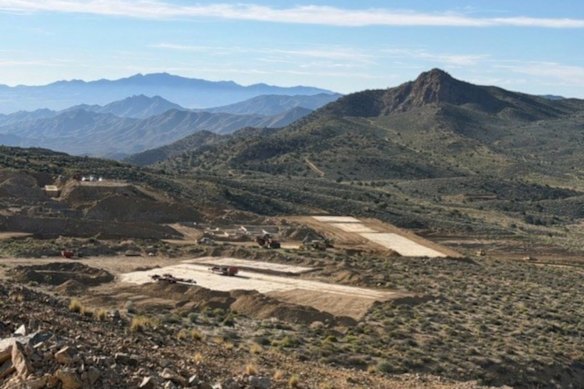 Equipment laydown area and other works at Dateline Resources’ Colosseum gold project in California.