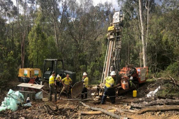 A Dart Mining drill rig at work.