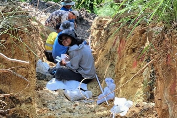 Trenching activities underway at Unity Metals’ Ngot gold project in Cambodia.