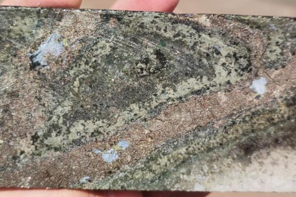 Drill core from 424.6m depth taken from Strickland Metals’ recent drilling program at the company’s Gradina prospect, part of its Rogozna gold and base metal project in Serbia. The intercept graded 13.4g/t gold.