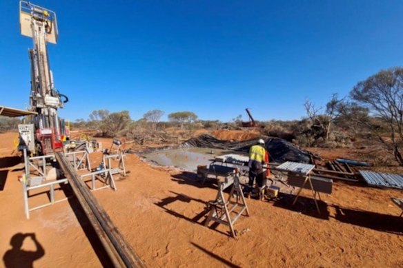 Gateway Mining’s aircore drilling program at its Yandal project near Wiluna in WA. 