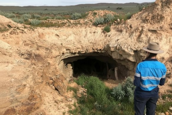 Historic workings from the 1890s at Broken Hill Gold’s significantly expanded White Dam copper-gold project in South Australia.