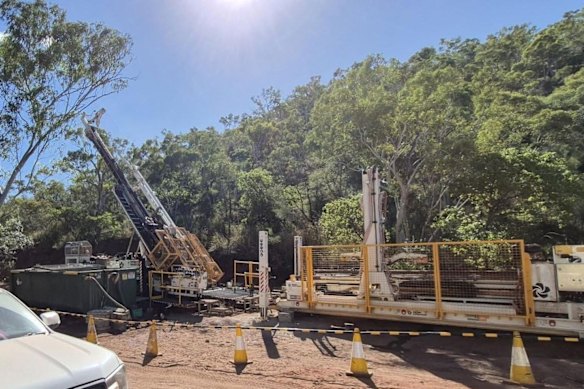 True North Copper’s diamond drill rig operating at the Aquila discovery within the company’s Mt Oxide project in northwest Queensland.