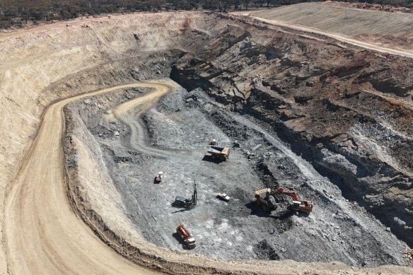 An updated view of Auric Mining’s Jeffreys Find pit near Norseman in WA, captured on Monday.