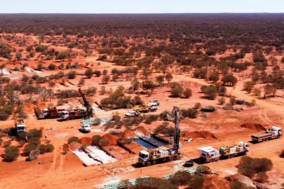 Strickland Metals’ drill site at the company’s Yandal project.