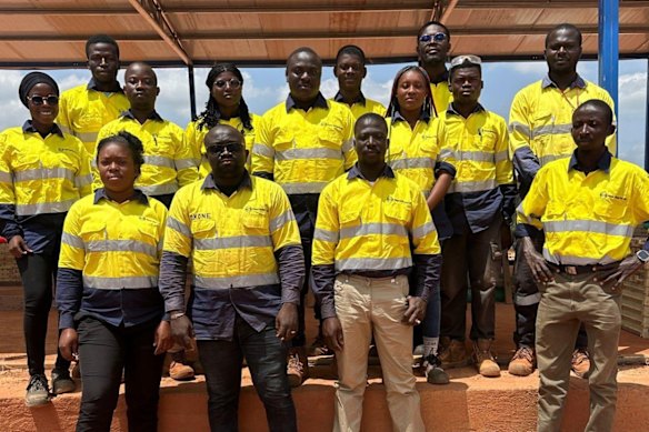 Aurum Resources staff at the company’s giant Boundiali gold project in Côte d’Ivoire, West Africa.  