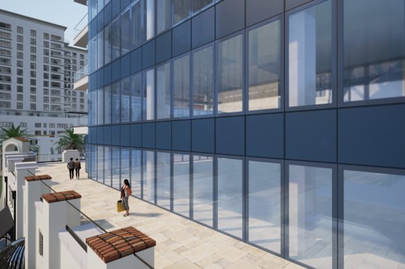 An image showing ClearVue Technologies’ “building-integrated photovoltaic” products consisting of energy-generating solar glazing windows and spandrels.