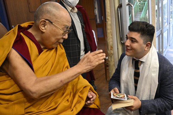 Drew Pavlou meeting with the Dalai Lama.