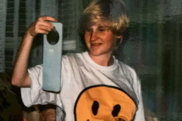 Michelle Griffin after bleaching her hair.