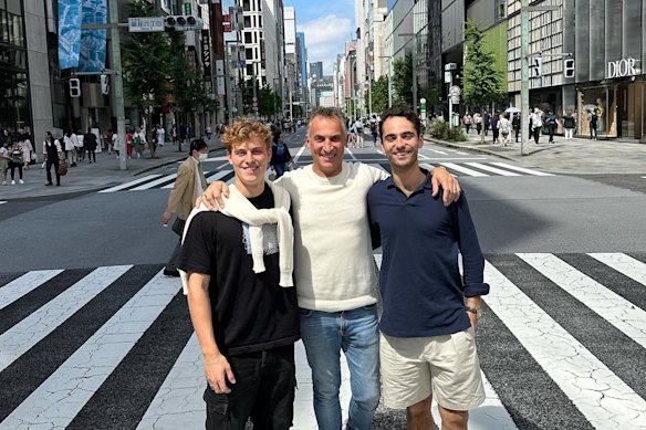 Luca Catalano, Anthony Catalano and Jordan Catalano in an Instagram post in 2023. 
