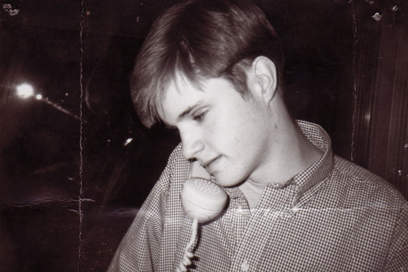 A young Matthew Shepard on the phone. Shepard was brutally beaten and left to die in October of 1998. 