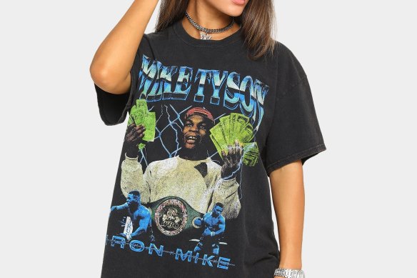 Clothing sold by Culture Kings featuring Mike Tyson’s likeness.