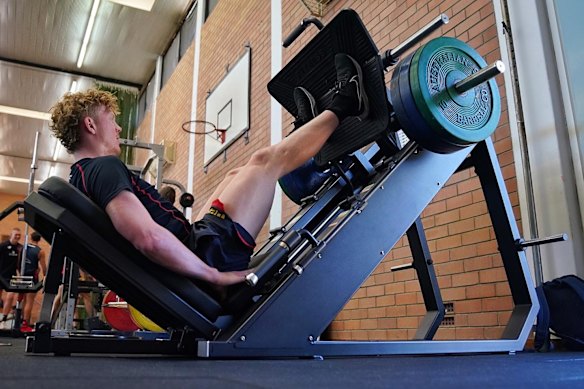 Clayton Oliver at a training session earlier this month.