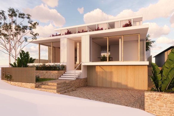 The land in Greenwich was listed with plans for a new home to be built.