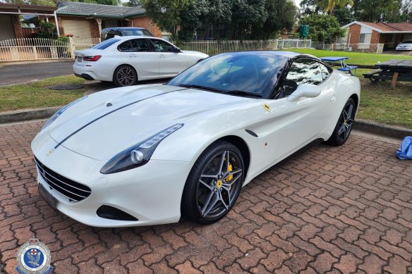 Police allege this Ferrari was stolen from Dural.