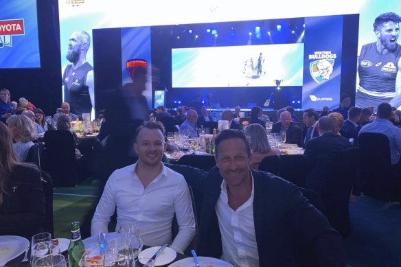 Mark Babbage and Hayden Burbank attended the grand final eve luncheon at Crown Perth.