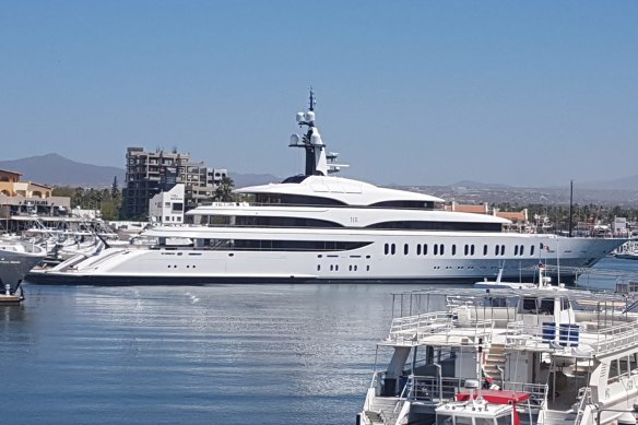 James Packer's superyacht in Cabo.