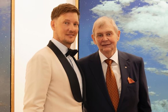 John Farnham (right) celebrated his son Rob’s wedding in February.