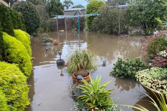 A flooded property in Port Fairy.