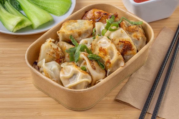 Pork and chive dumplings.