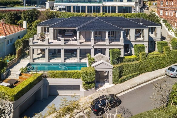 The grand Rose Bay residence was built by rag trader Ray Pillion, who sold it in 2007.