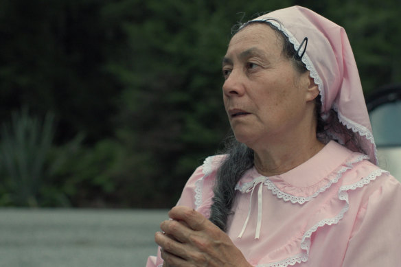 Sharon Ready in a scene from the documentary Gloriavale.
